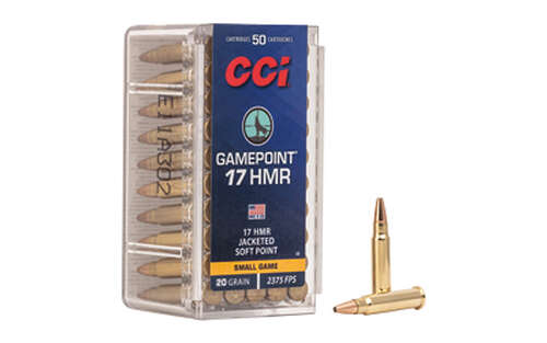 Ammunition CCI Ammunition Gamepoint 17HMR CCI 17HMR 20GR GAME PNT 50/2000